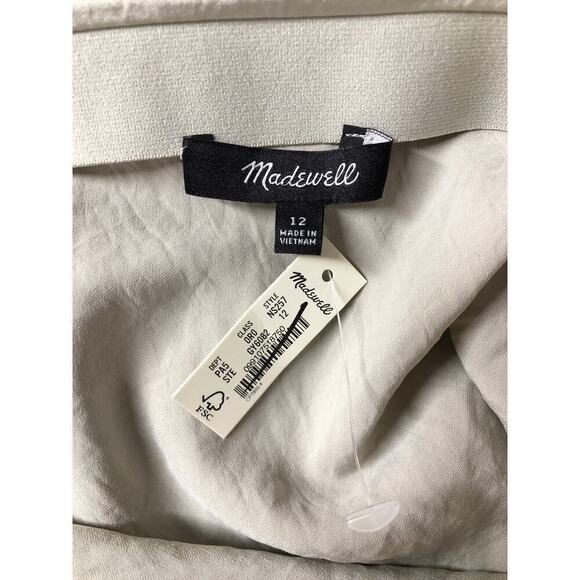 Madewell Satin Maxi Slip Skirt Steel NWT 12 - Picture 7 of 10